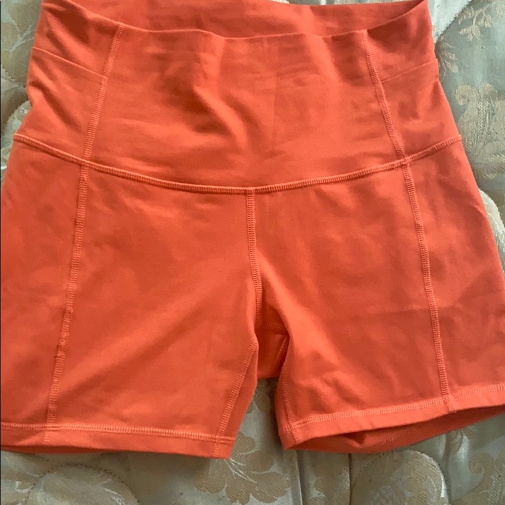 Womens lululemon shorts size 8 orange